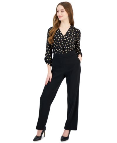 Женские брюки AK Anne Klein Plus Size Straight-Leg