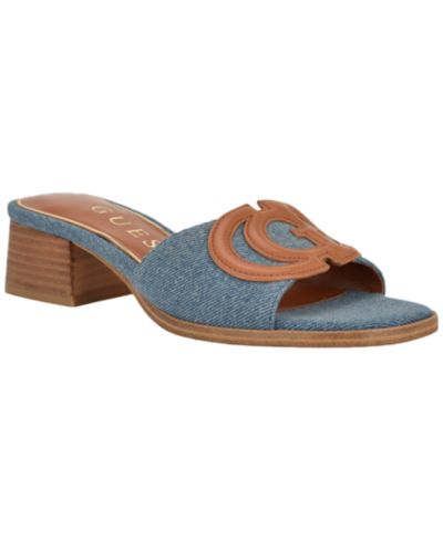 GUESS Women's Cerrina Slip-On Block Heel Sandal