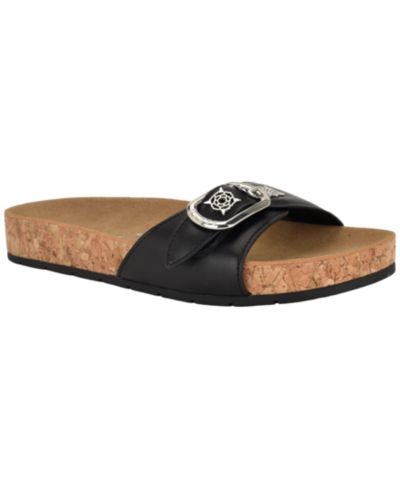 Женские сандалии GUESS Locela Ornamented Flat Cork Footbed