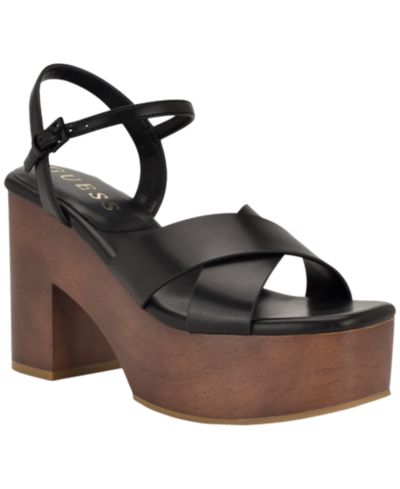 Женские босоножки GUESS Qeelin Criss-Cross High Block Heel Platform
