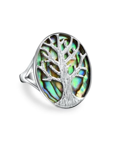 Кольцо Bling Jewelry с перламутром и символом Древа Жизни, многоцветное