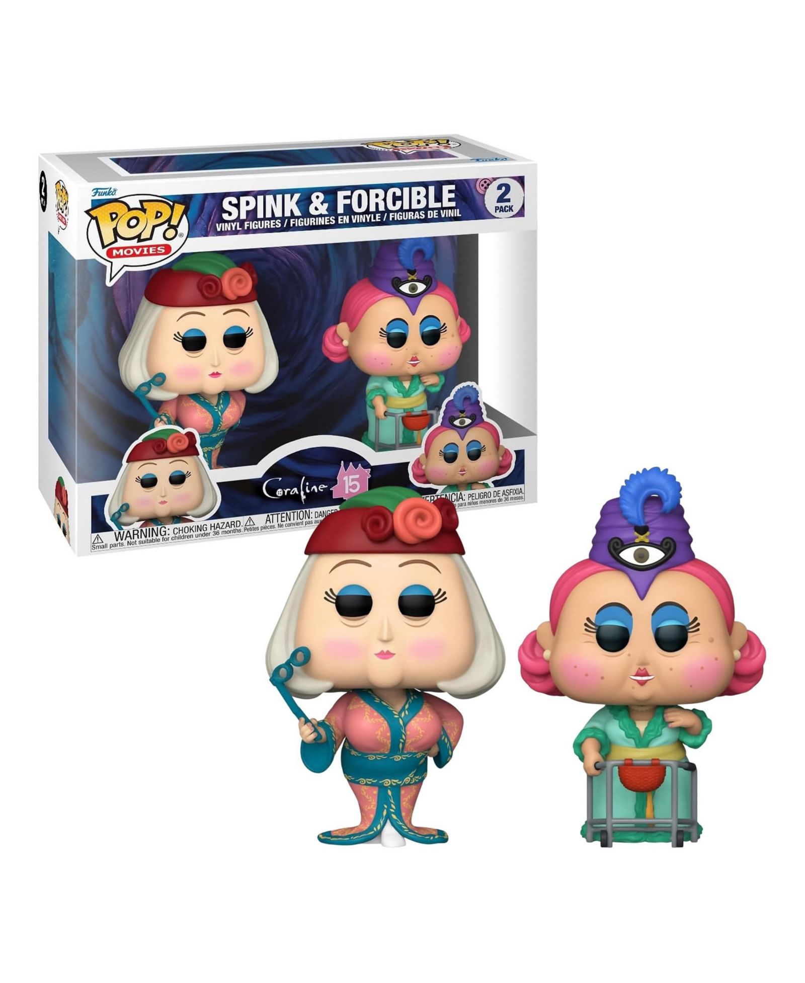 Funko Pop! Coraline Spink and Forcible 3,75" Набор из 2 виниловых фигурок, 3 года и старше
