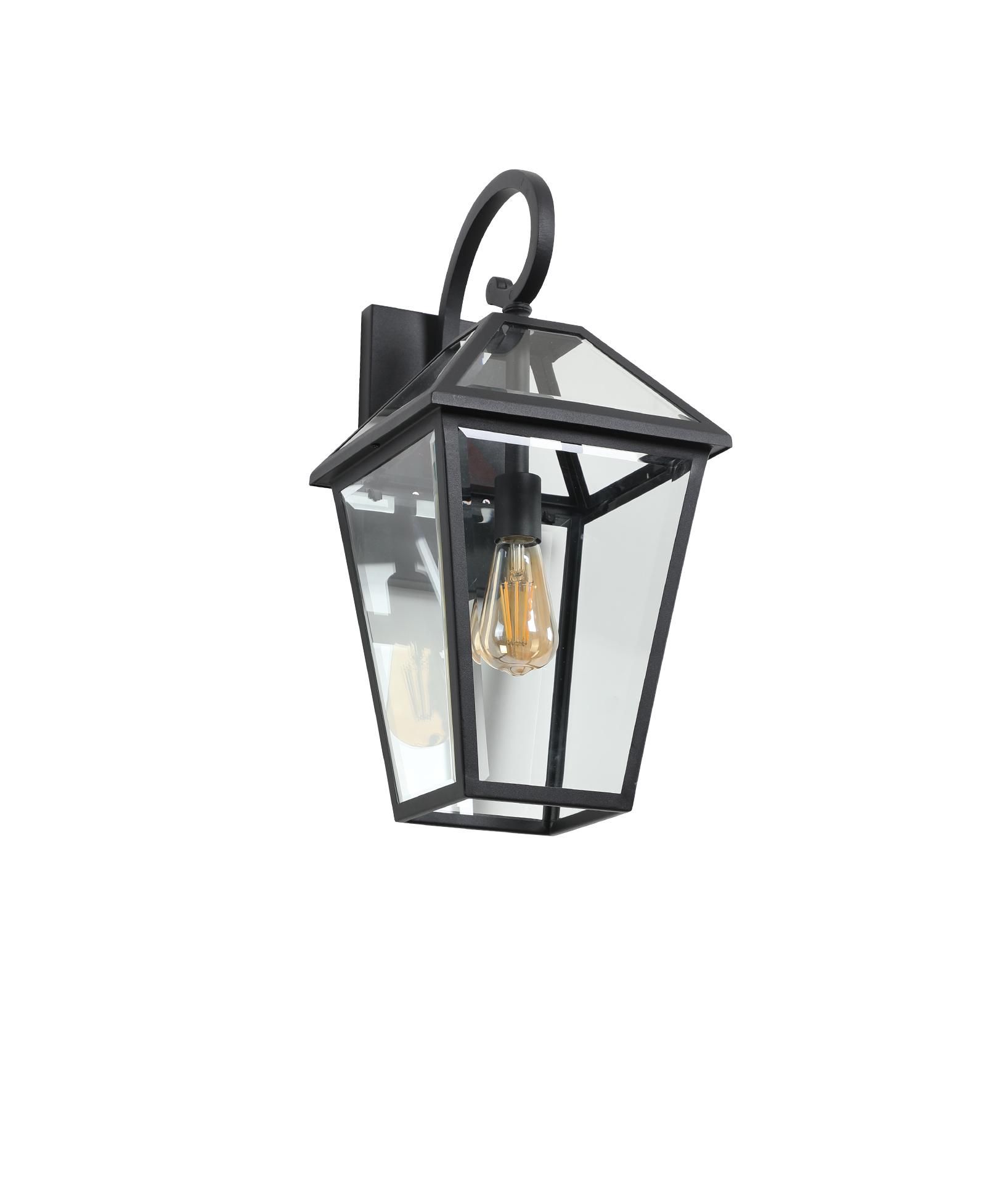 Уличный настенный фонарь BUSDAYS 21"(H) 1-Pack Modern Metal & Clear Glass Sconce для крыльца, патио и сада (лампа не входит в комплект)
