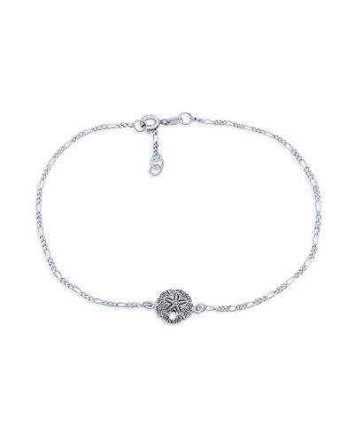 Bling Jewelry Nautical Beach Sand Dollar Charm Anklet Ankle Bracelet .925 Sterling Silver Adjustable 9 - 10 Inch
