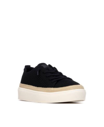 XTI Women's Refresh Collection Casual Knit Lace-Up Sneakers