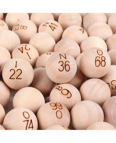 Gse Games & Sports Expert 7/8-Inch Wooden Replacement Bingo Balls, 75-Piece, Ages 3+