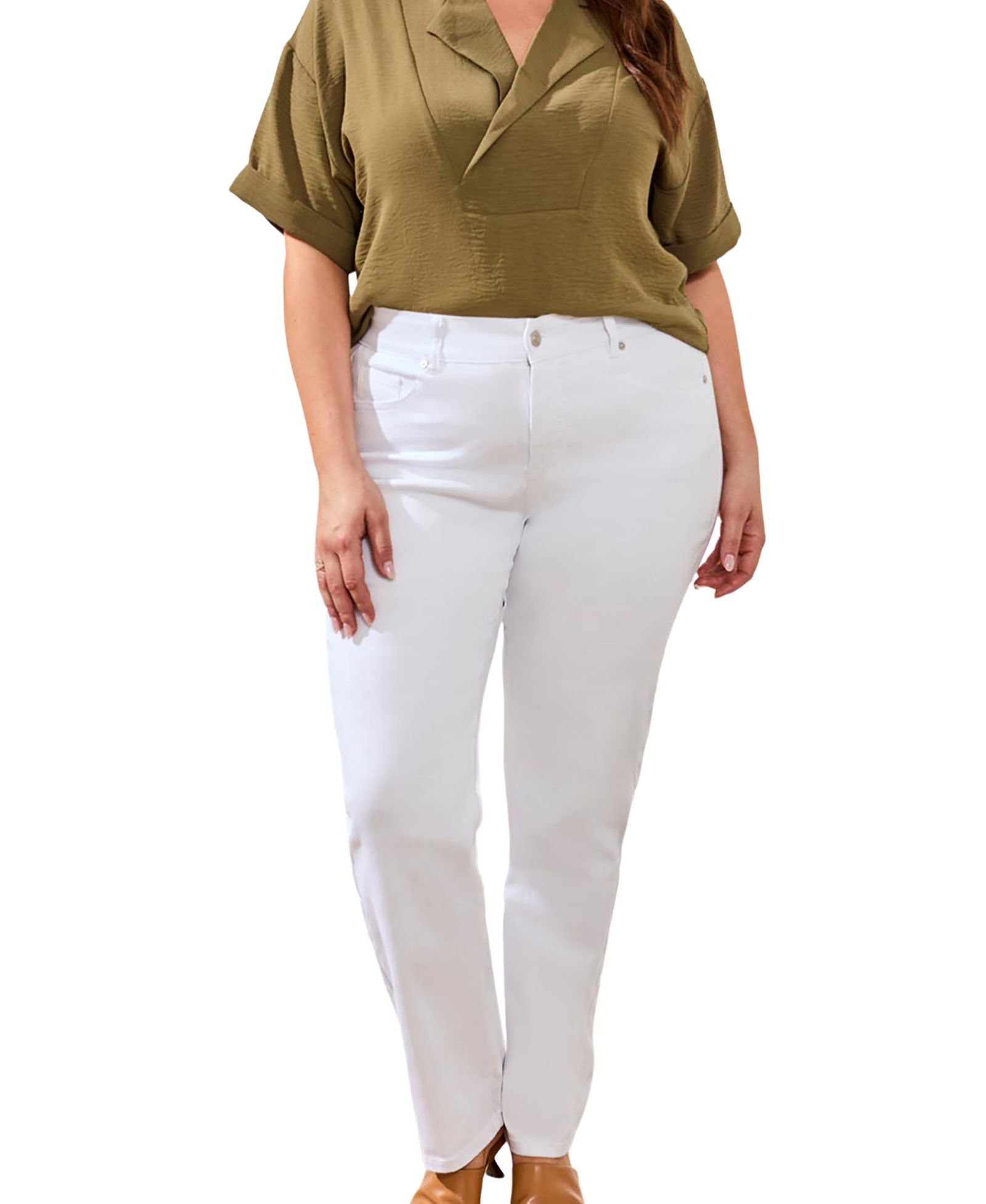 TRIBAL Plus Size Sophia Curvy Straight Leg Jeans