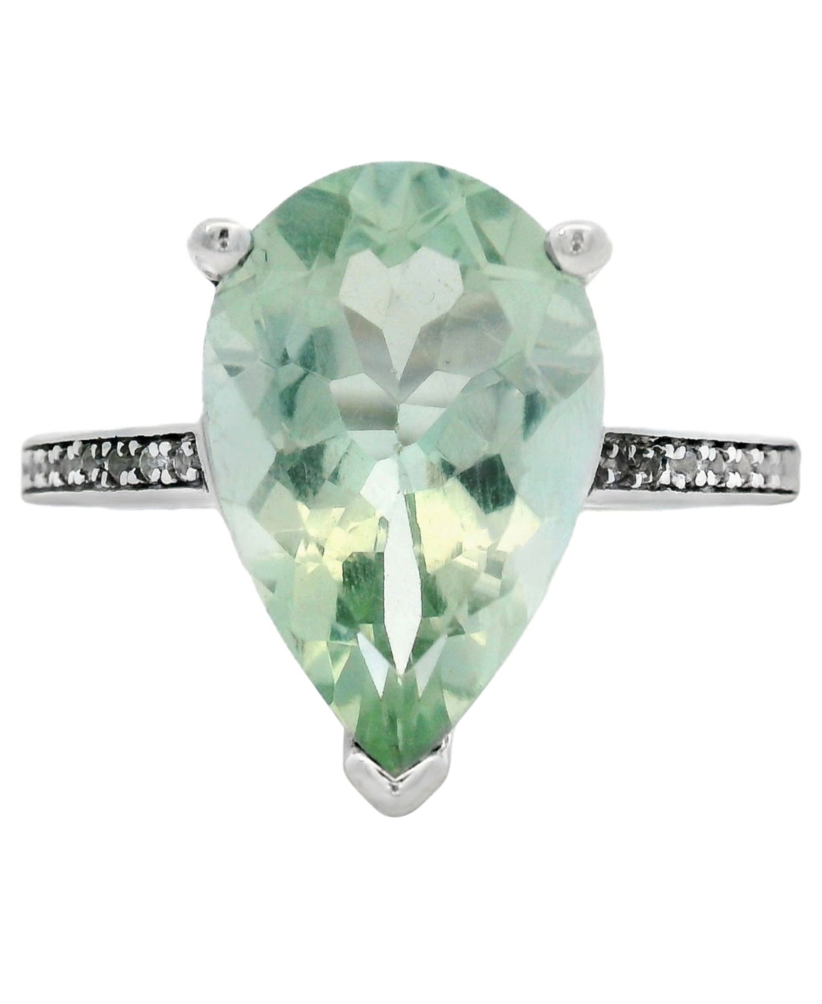 Macy's Кольцо с розовым аметистом (6.50 ct. t.w.) и белым топазом (0.10 ct. t.w.) в стерлинговом серебре