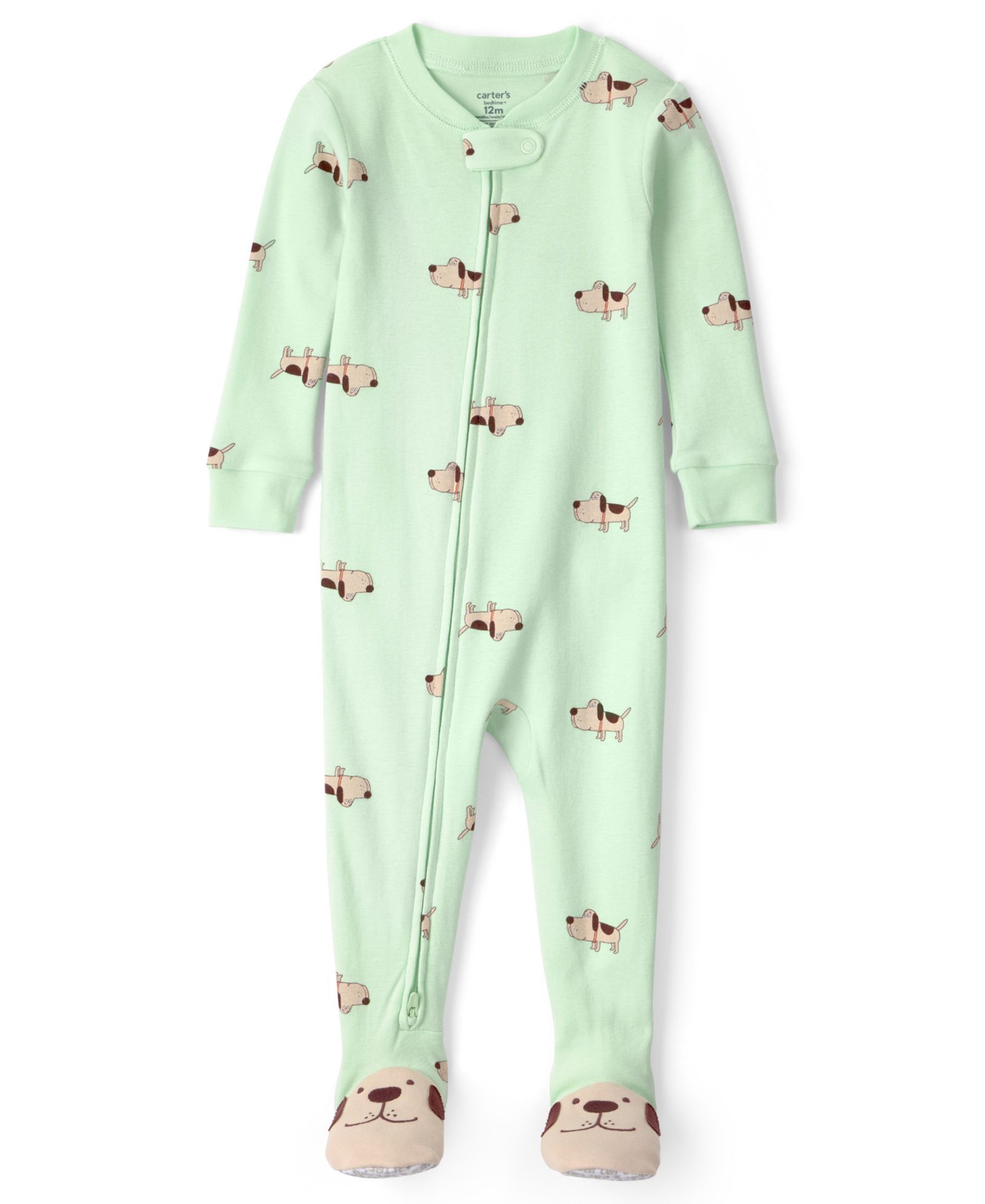 Carter's Baby Boys' Puppy 2-Way Zip Cotton Footed Pajama