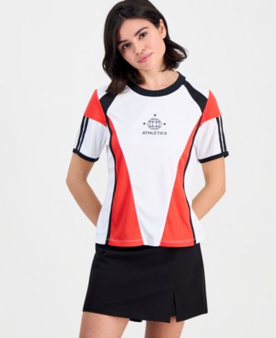 Bar III Women's Sporty Colorblocked T-Shirt, Macy's Exclusive