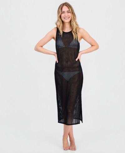 Miken Женское Crochet Scoop Neck Swim Cover-Up Dress