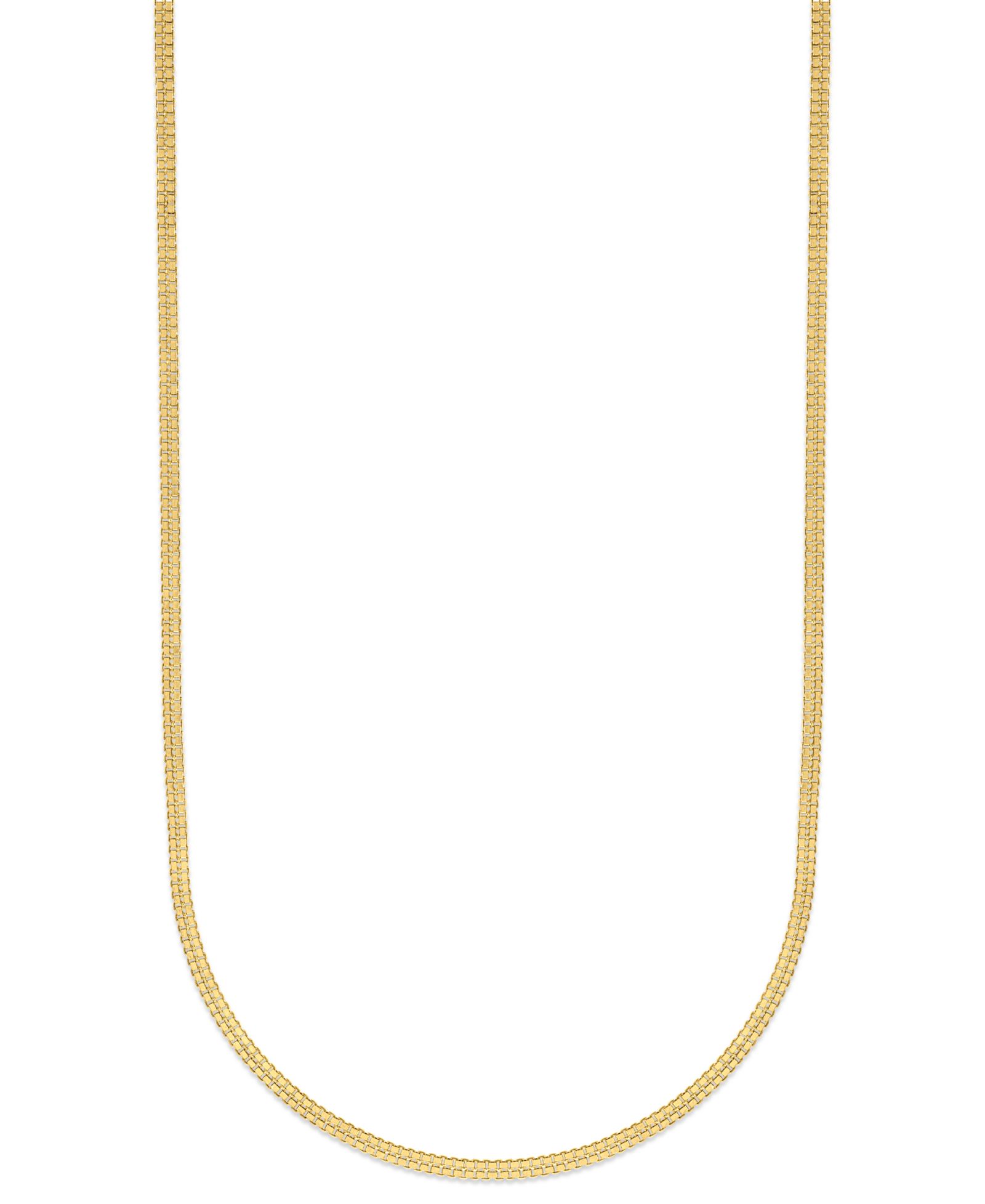 Золотая цепочка с огранкой алмазом Macy's 10k Gold Box Chain Necklace