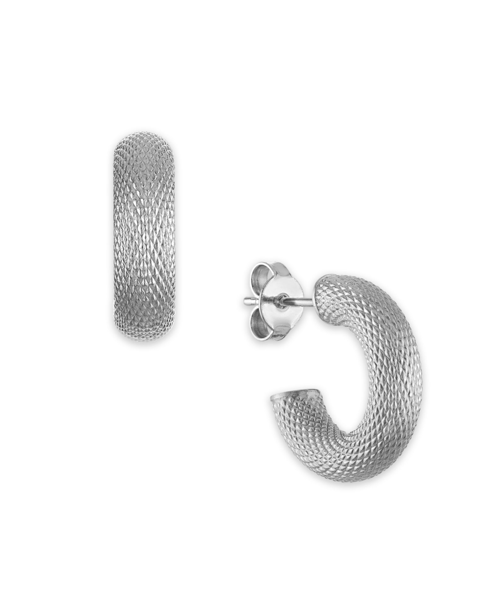 Серьги-кольца Macy's Diamond Cut Sparkle в золоте 10k Gold