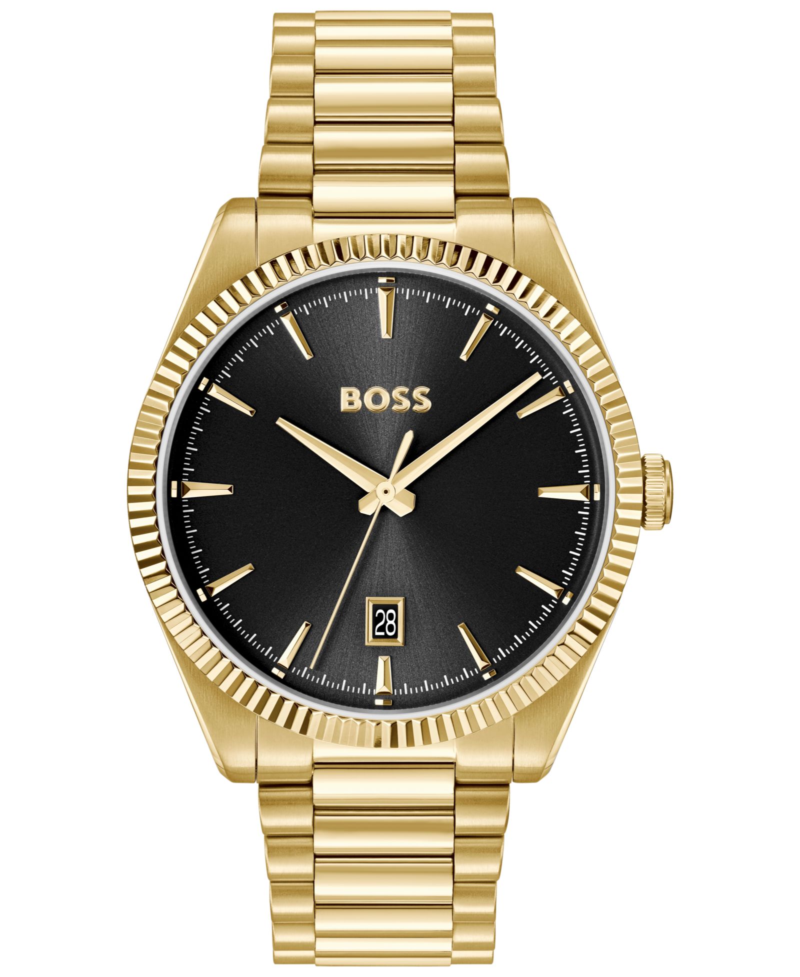 Мужские часы Hugo Boss Cheswick Quartz Ionic Plated Thin Gold Steel 40mm