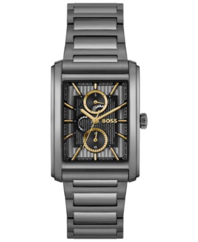 Hugo Boss Men's Principle Dress Multi Quartz Multi Ionic Plated Grey Steel Watch, 42.5mm