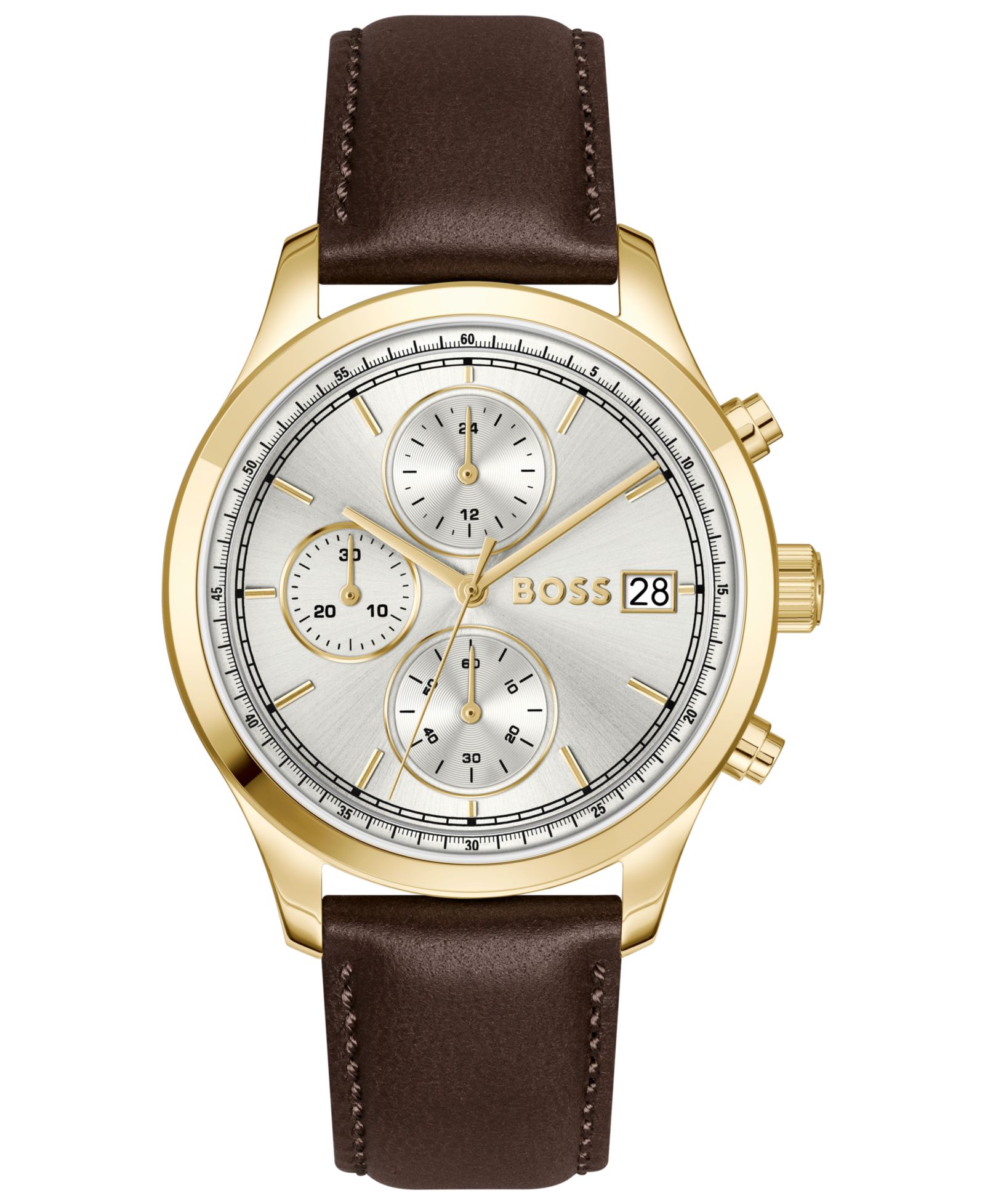 Мужские часы Hugo Boss Stratus Quartz Brown Calfskin, 41mm