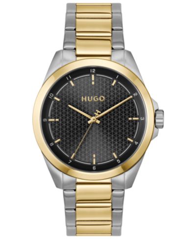 Hugo Boss мужские кварцевые часы из нержавеющей стали с золотым напылением, 42.5mm