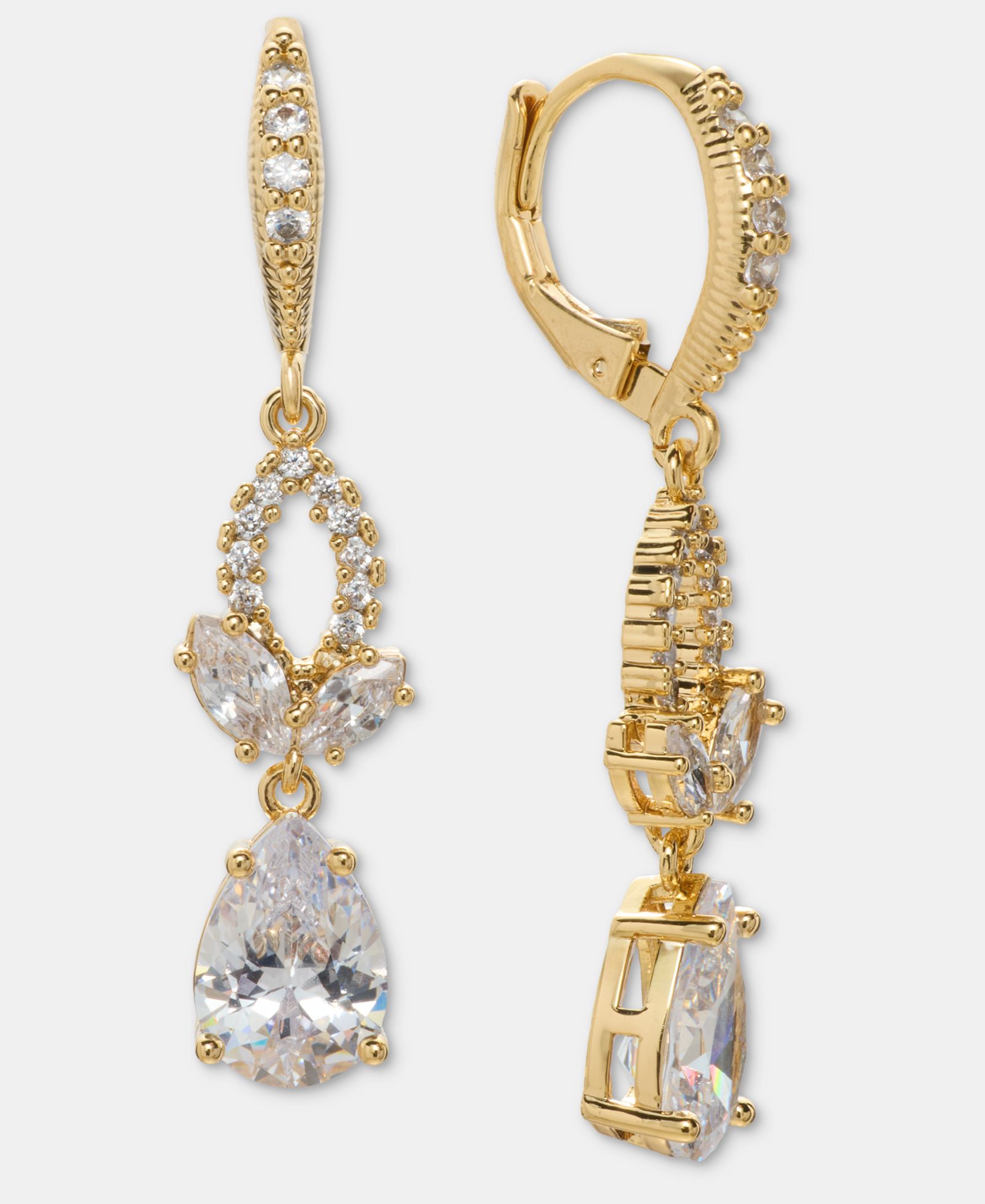 Givenchy серьги Cubic Zirconia Double Drop