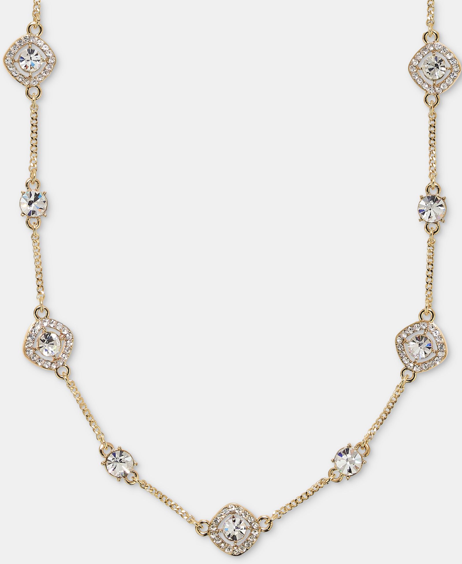 Givenchy ожерелье-воротник Crystal Station 16" + 3" extender