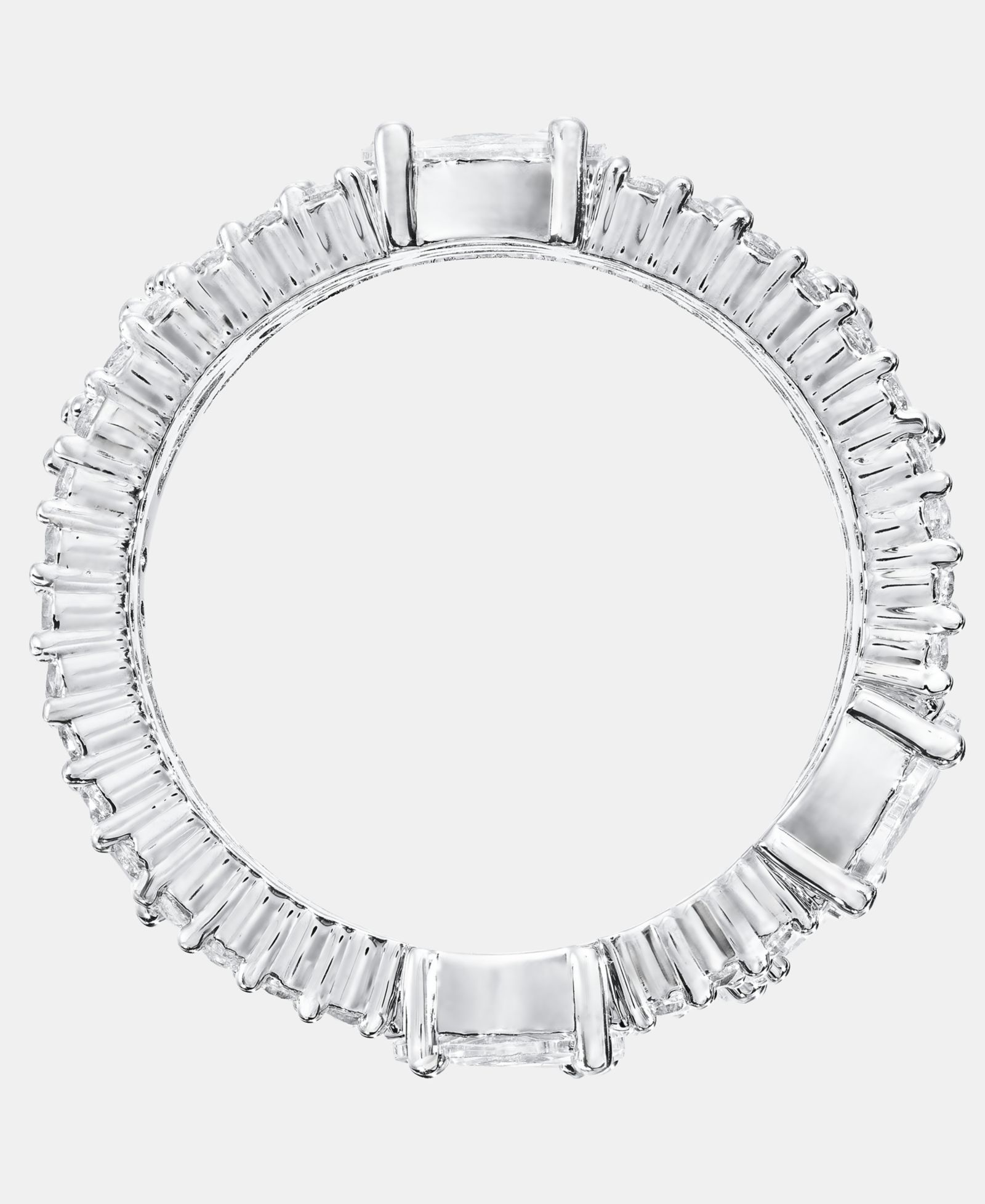 Givenchy Silver-Tone Cubic Zirconia Band Ring
