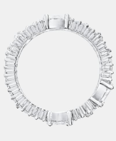 Givenchy Silver-Tone Cubic Zirconia Band Ring