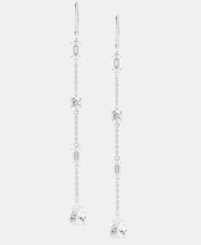 Lauren Ralph Lauren Cubic Zirconia Linear Drop Earrings in Sterling Silver
