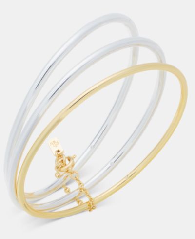 Lauren Ralph Lauren Браслеты Two-Tone Bangle, набор из 3 шт.