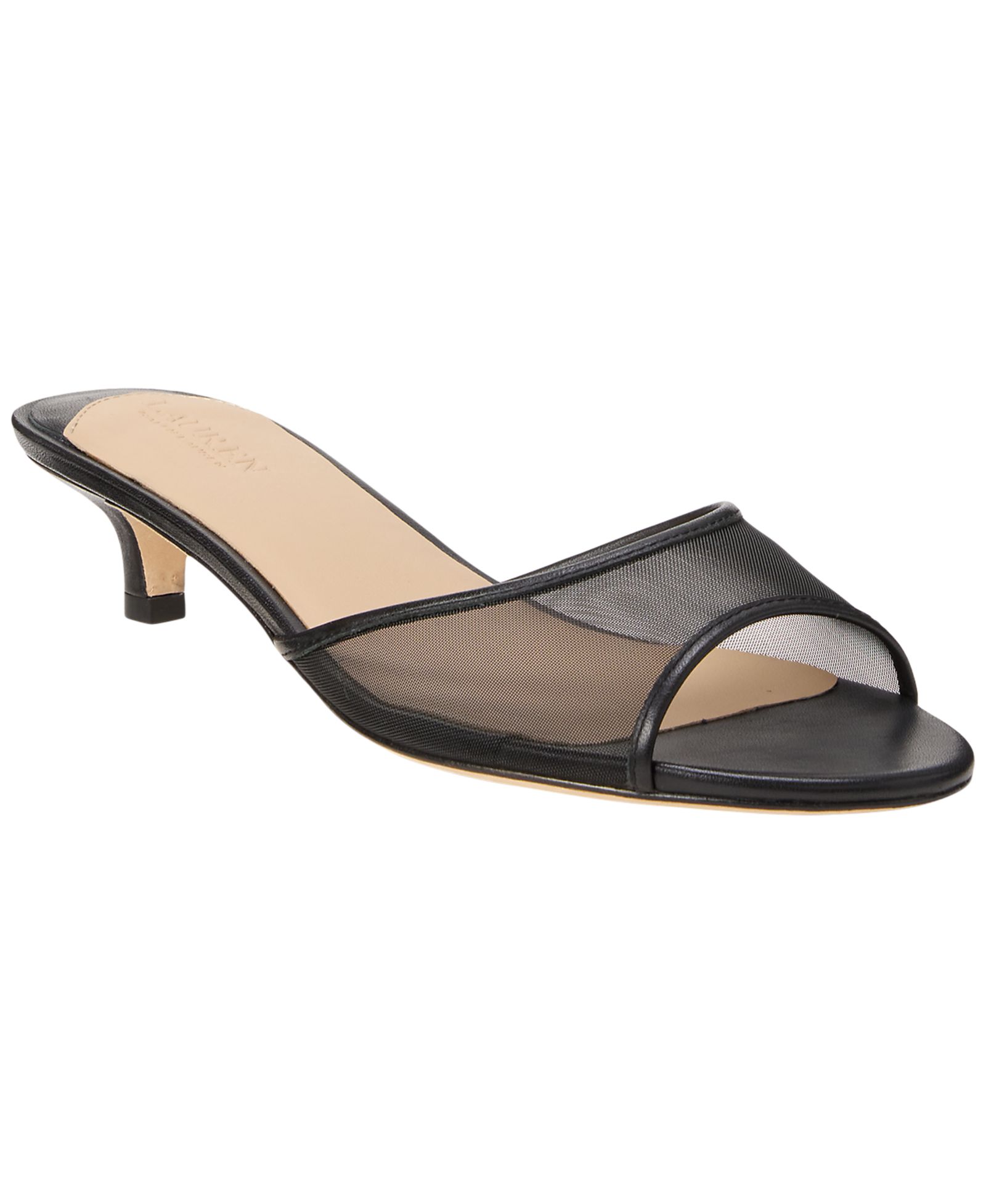Lauren Ralph Lauren Women's Francesca Leather & Mesh Mule Sandals