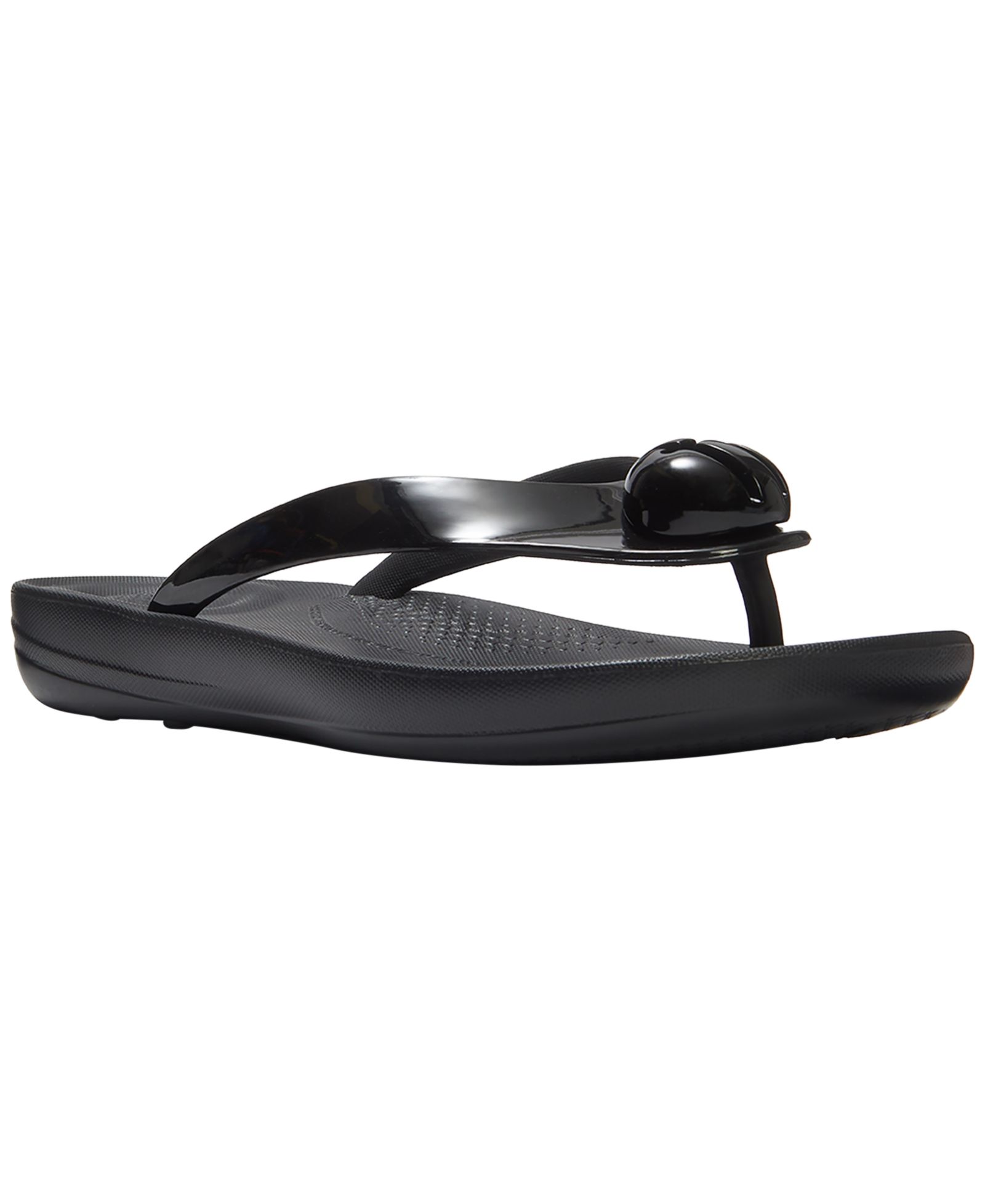 FitFlop Women's Iqushion Glossy-Button Slip-On Sandals