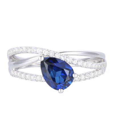 Macy's Amethyst (1-1/10 ct. t.w.) & Lab-Grown White Sapphire (1/3 ct. t.w.) Ring in 14k Gold Over Sterling Silver (Also Available in Multi-Stones)