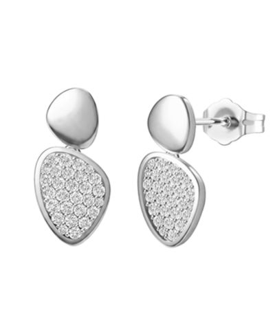 Macy's Lab Grown White Sapphire (5/8 ct. t.w.) Earrings in Sterling Silver (Also in 14k Gold Over Sterling Silver)