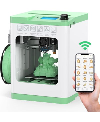 ZACHVO Mini 3D Printer for Kids & Beginners, Auto-Leveling, WiFi & App Control, Heated Bed, Quiet Operation