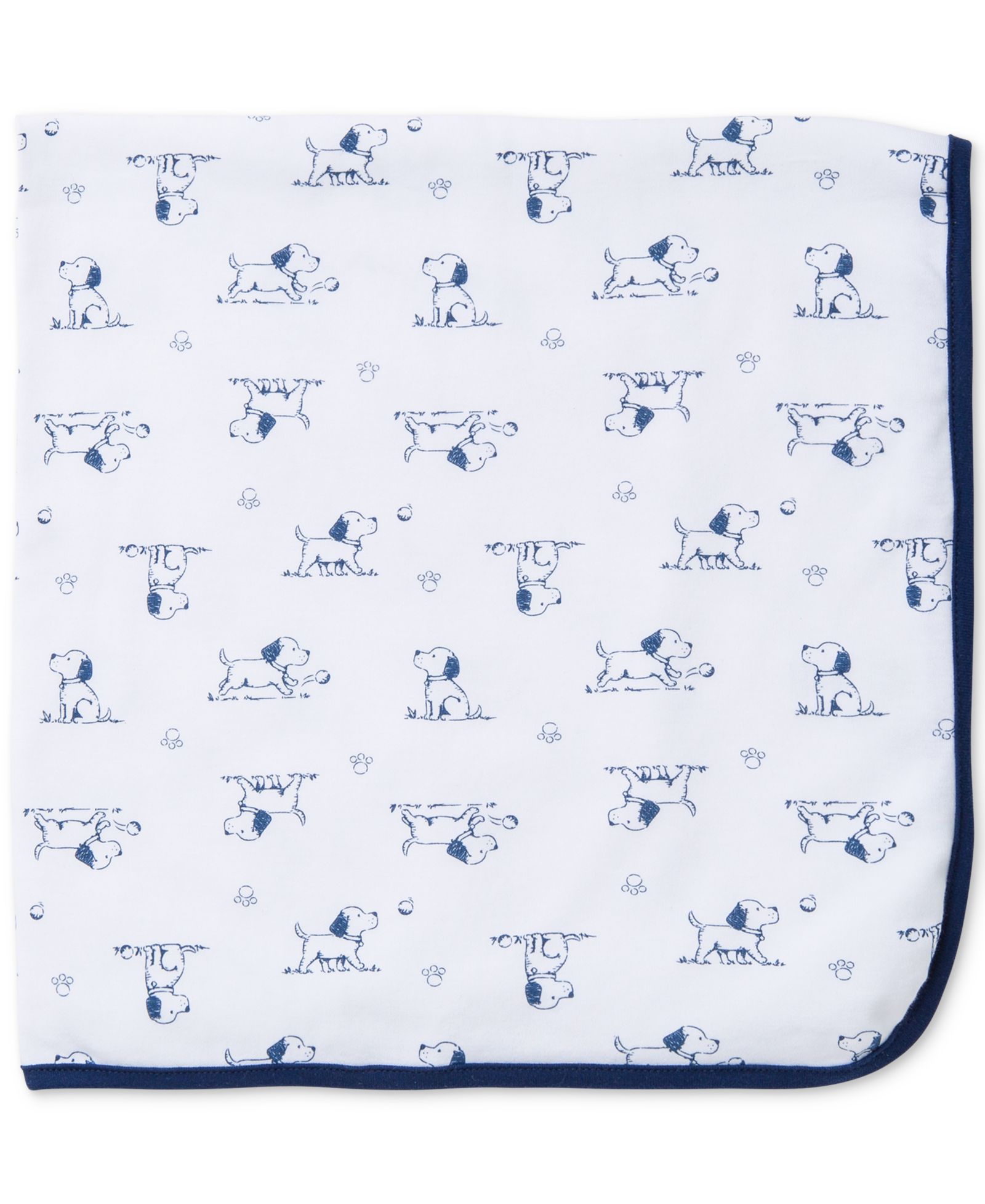 Детский хлопковый плед Little Me с принтом Puppy Toile