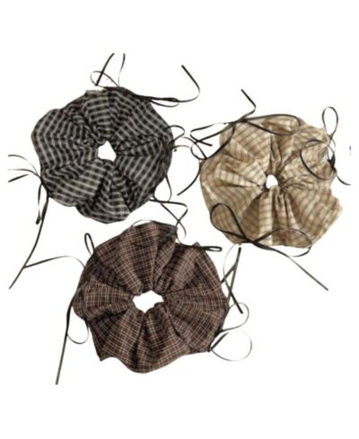 Набор резинок для волос Headbands of Hope Women's Oversized Ribbon Scrunchie Set of 3 Plaid Bows