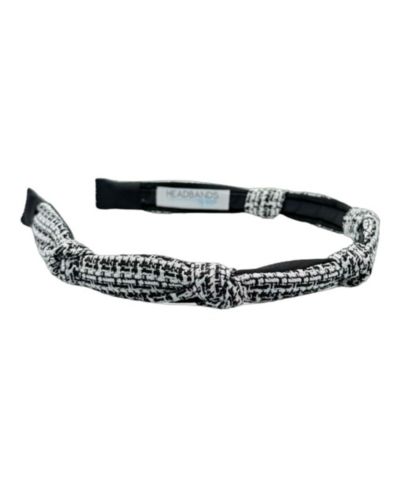 Headbands of Hope Женский узловый твидовый ободок - Black Ivory