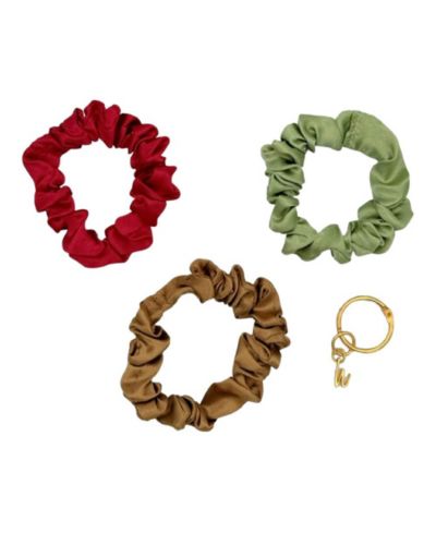 Женский набор атласных резинок Headbands of Hope - Olive, Burgundy, Gold