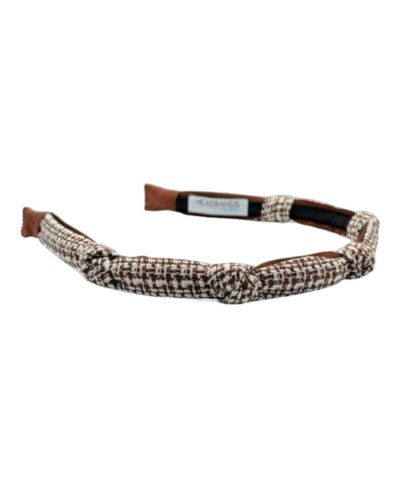 Женский твидовый ободок Headbands of Hope с узлом - Espresso Maroon