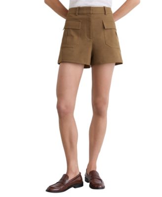 REISS Women's Britt Cotton Blend Shorts