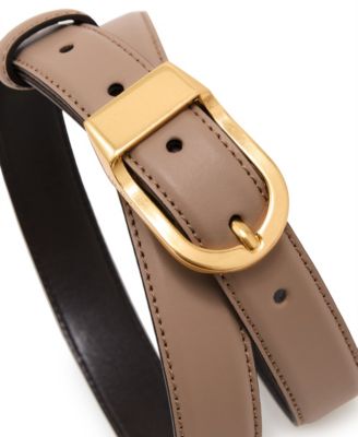 REISS Women's Hazel Leather Curved-Buckle Belt