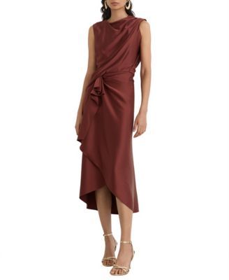 REISS Women's Mabel High-Low Cowl-Neck Sleeveless Dress