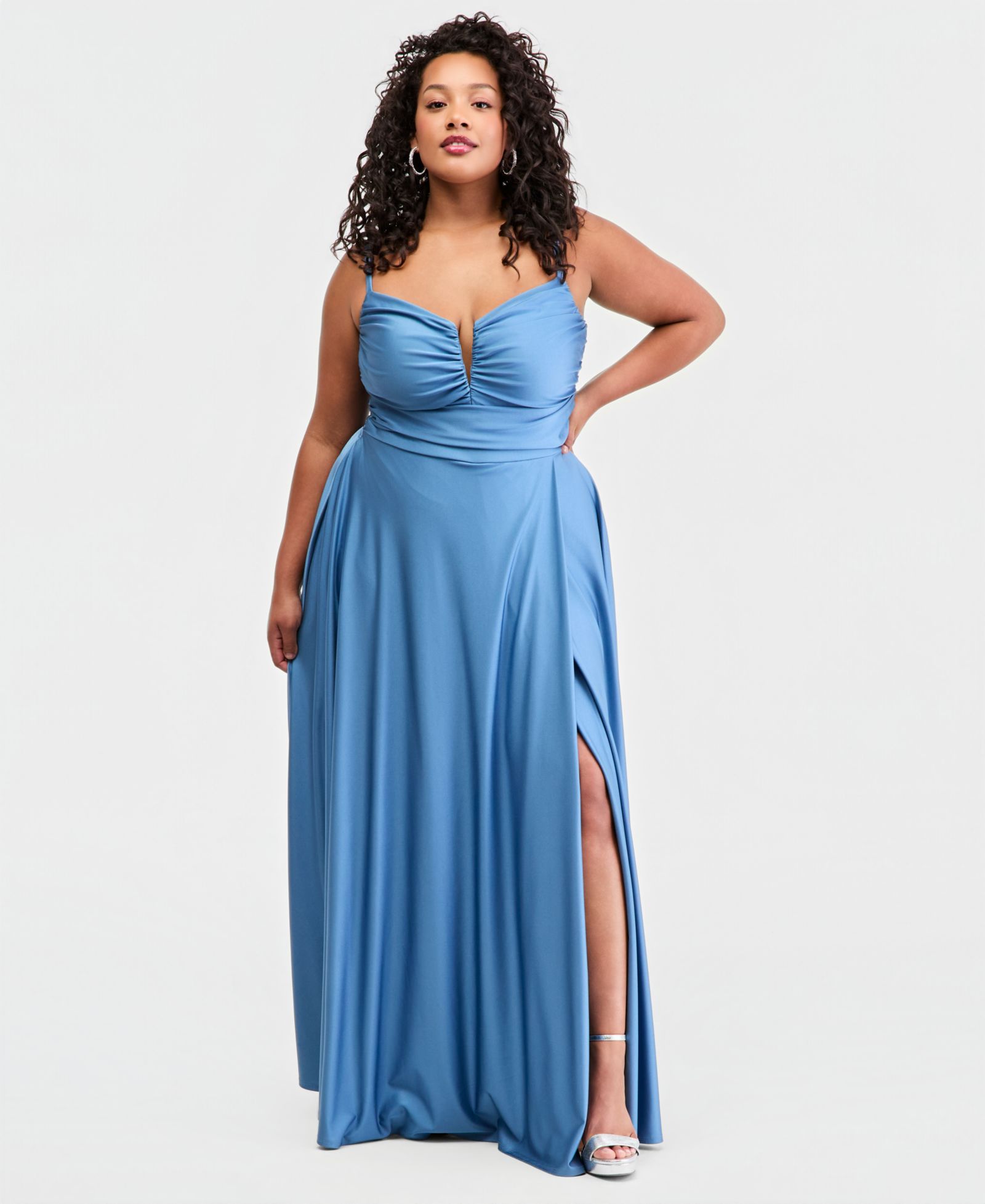 Женское макси-платье B Darlin Plus Size с вырезом V
