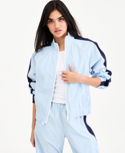 Bar III Женская ветровка Mock-Neck Windbreaker Jacket