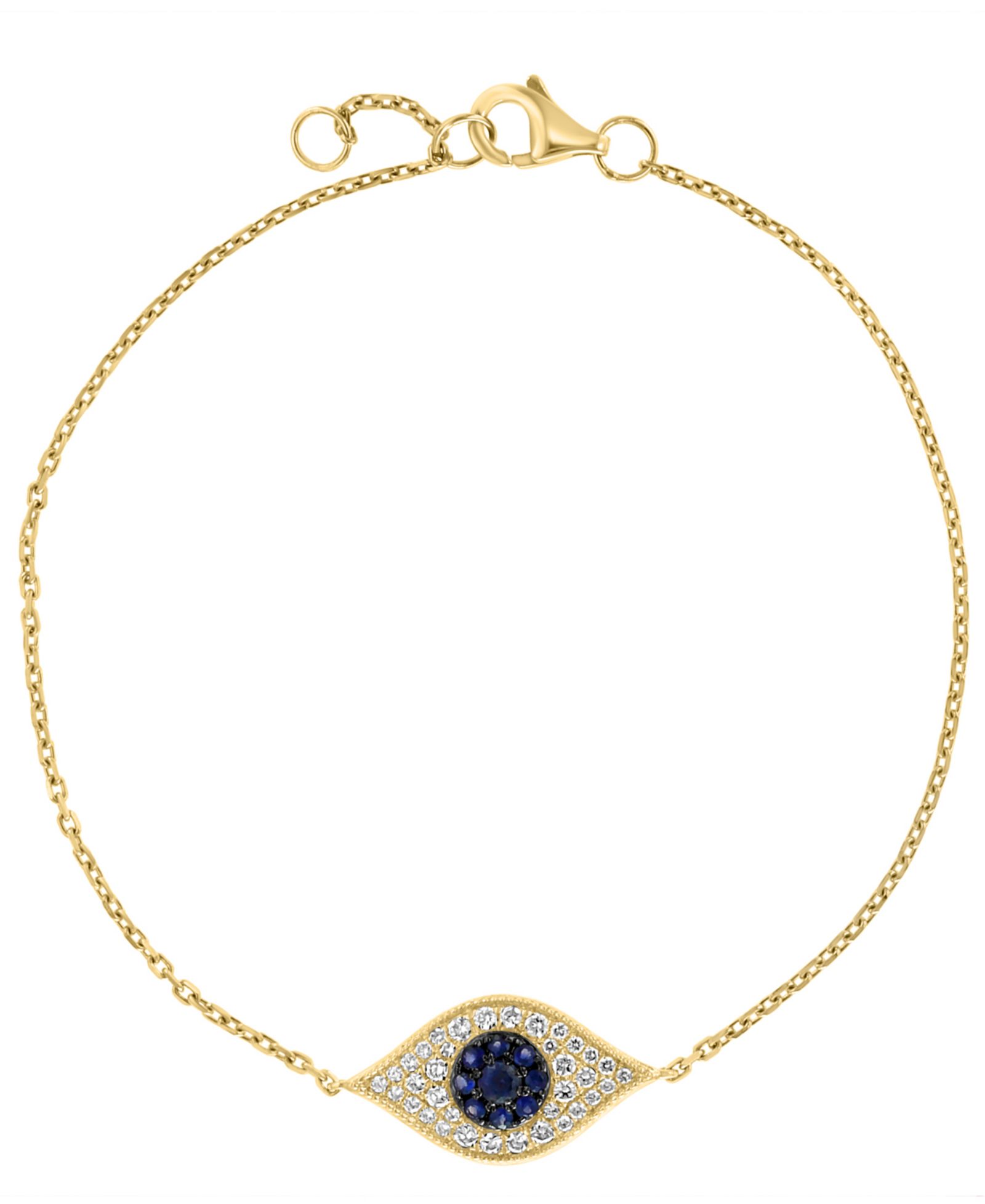 EFFY Collection браслет с сапфиром (1/8 ct. t.w.) и бриллиантом (1/5 ct. t.w.), 14k Yellow Gold