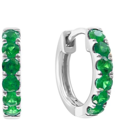 EFFY Collection Emerald (1/6 ct. t.w.) Pear Earrings in 14k White Gold (Also Available in 14k Yellow Gold)