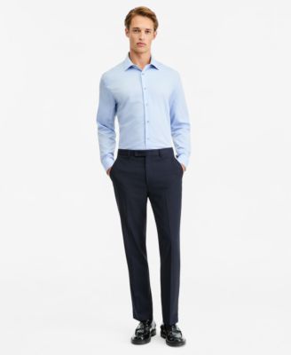 Мужские брюки Calvin Klein Slim-Fit шерстяная смесь в клетку