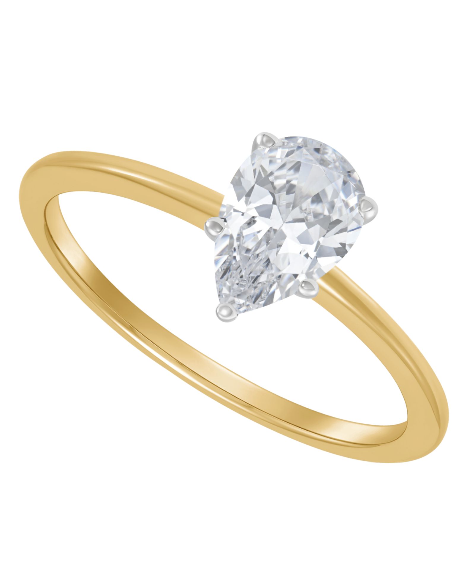 IGI Сертификационное кольцо с бриллиантом Solitaire (1 ct. t.w.) в 14k White Gold или 14k Two Tone Gold