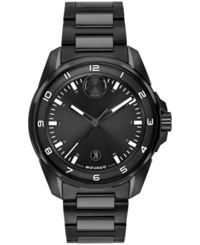 Мужские часы Movado Men's Bold Verso S Swiss Quartz Black Steel 42mm