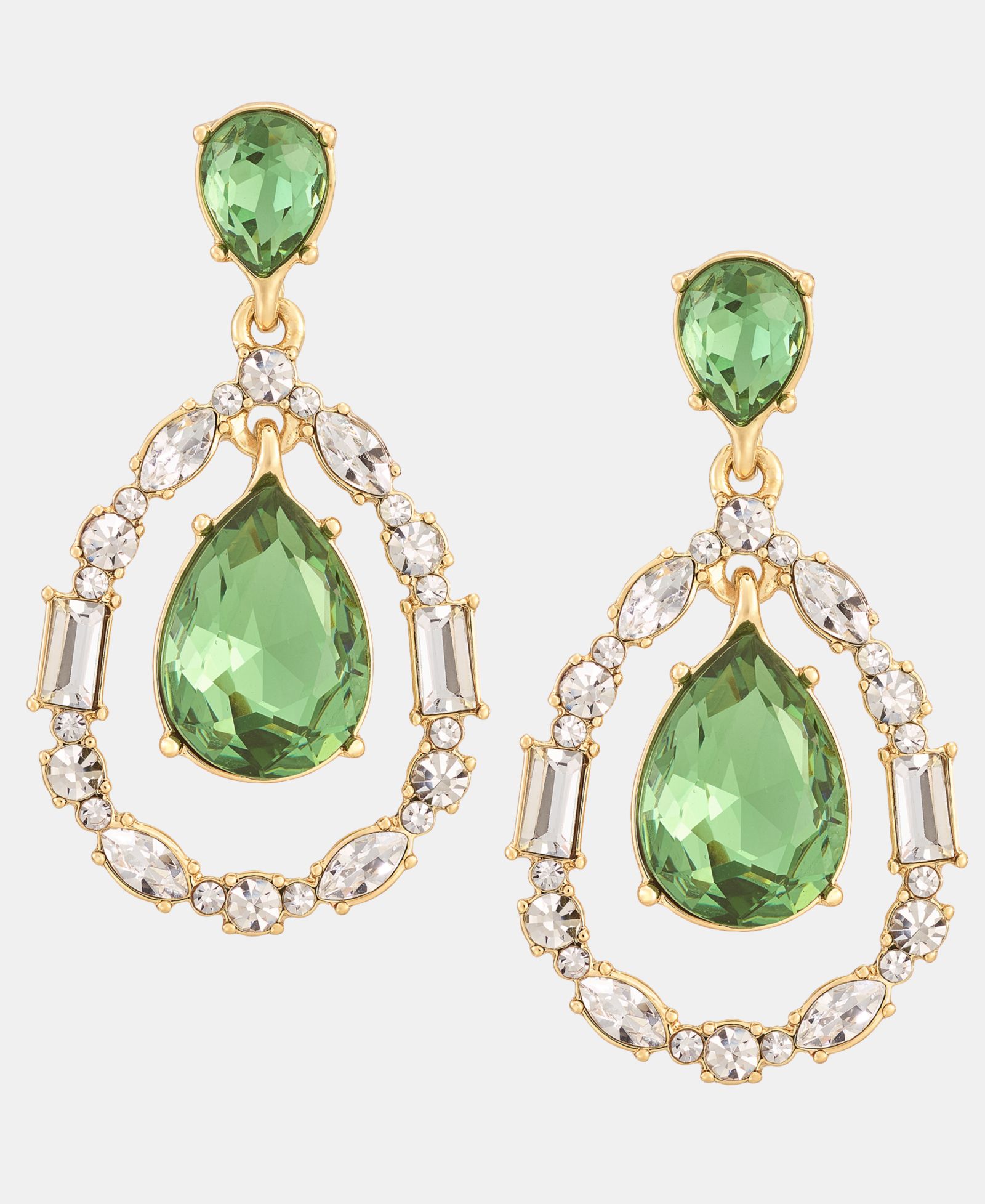 Серьги Givenchy Crystal Pear-Shape Orbital Drop