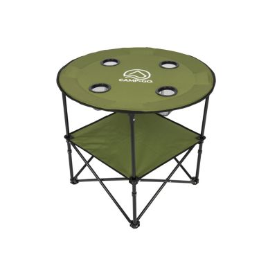 Camp & Go складной пляжный стол с подстаканниками, зеленый, 28"