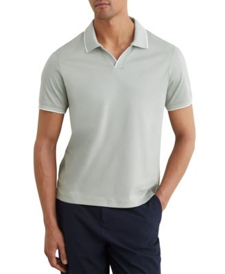 REISS Men's Nico Air-Water Cotton Tipped Polo Shirt
